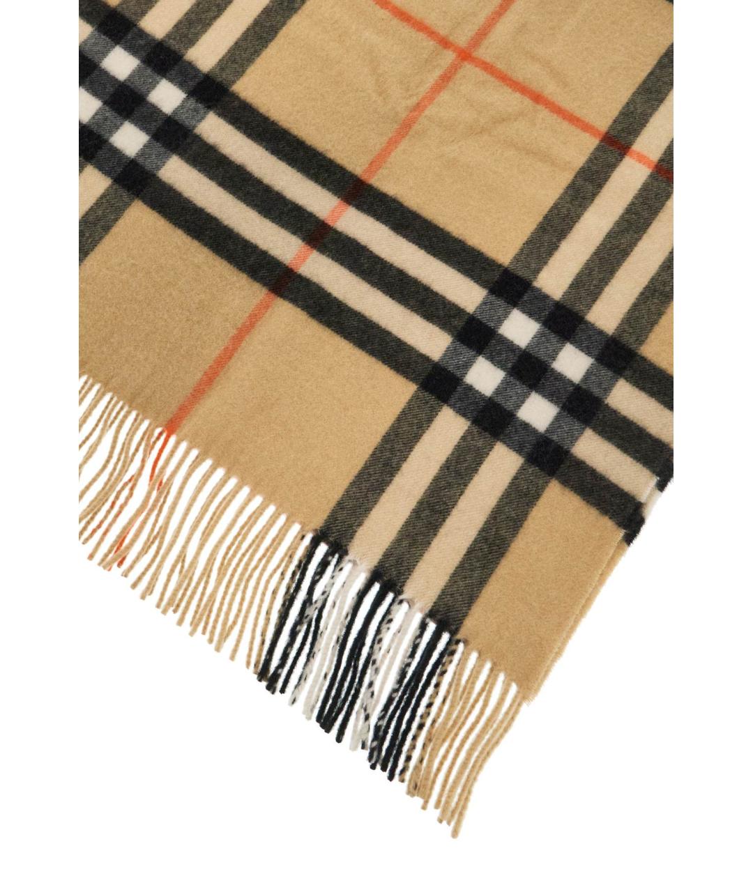 BURBERRY Бежевый кашемировый шарф, фото 3