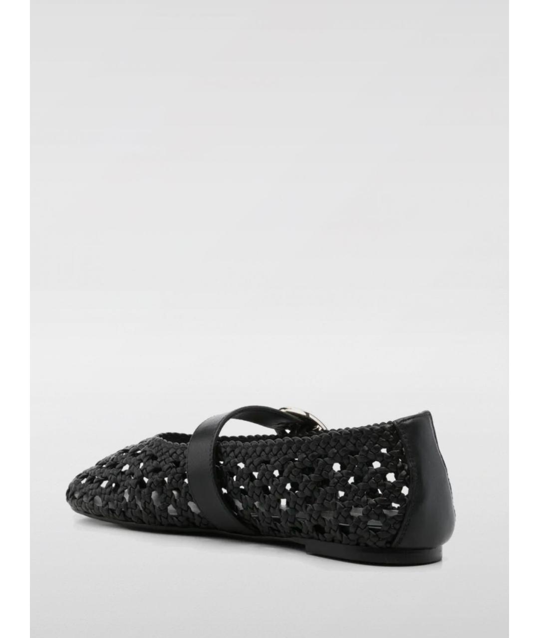 STUART WEITZMAN Черные кожаные балетки, фото 3