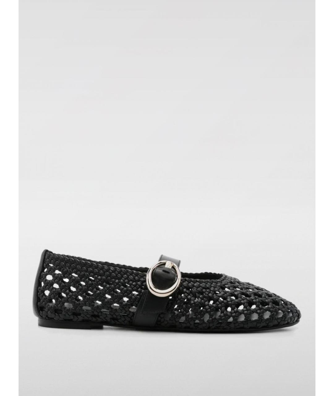 STUART WEITZMAN Черные кожаные балетки, фото 5