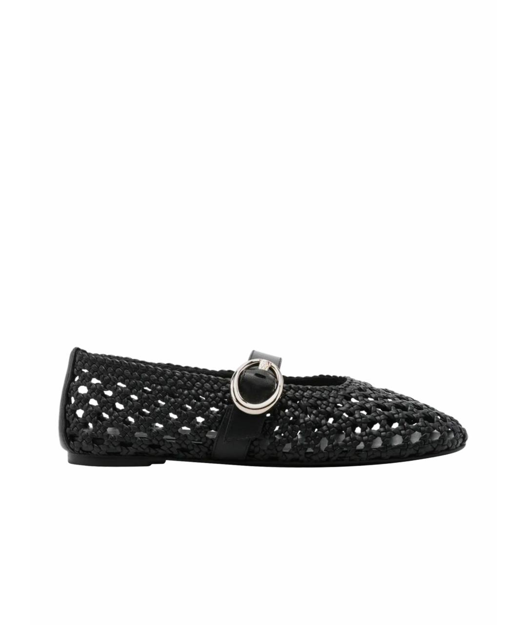 STUART WEITZMAN Черные кожаные балетки, фото 1