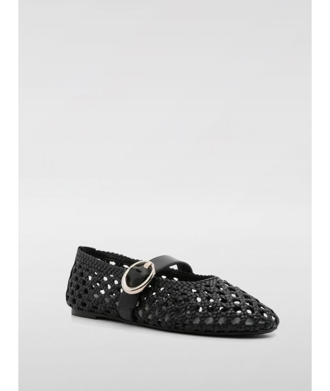 STUART WEITZMAN Черные кожаные балетки, фото 2