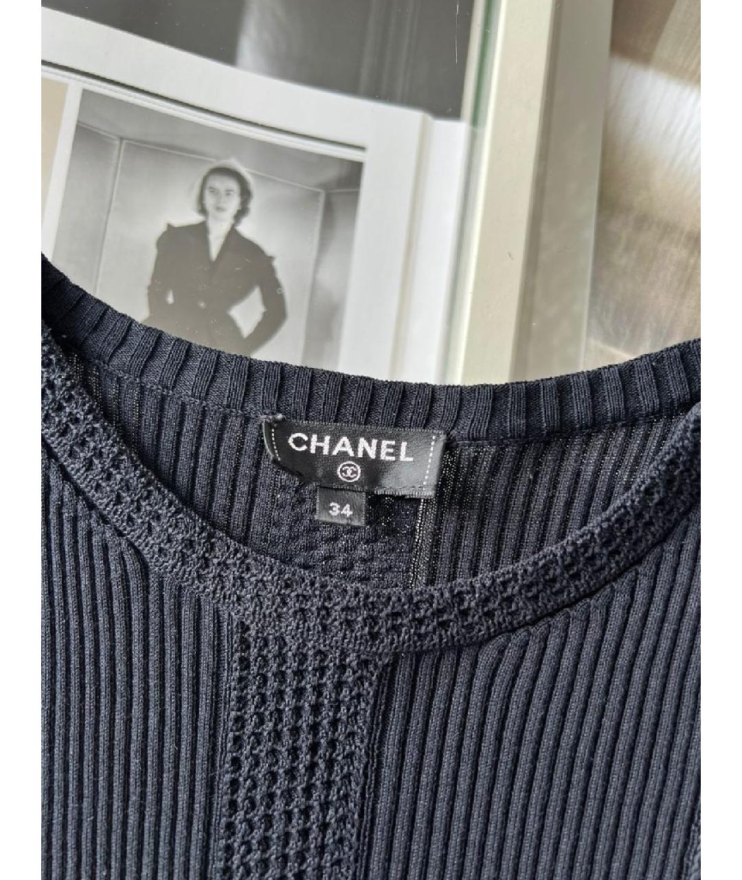 CHANEL Темно-синий хлопковый джемпер / свитер, фото 7