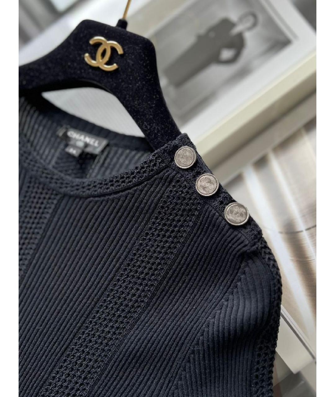 CHANEL Темно-синий хлопковый джемпер / свитер, фото 3