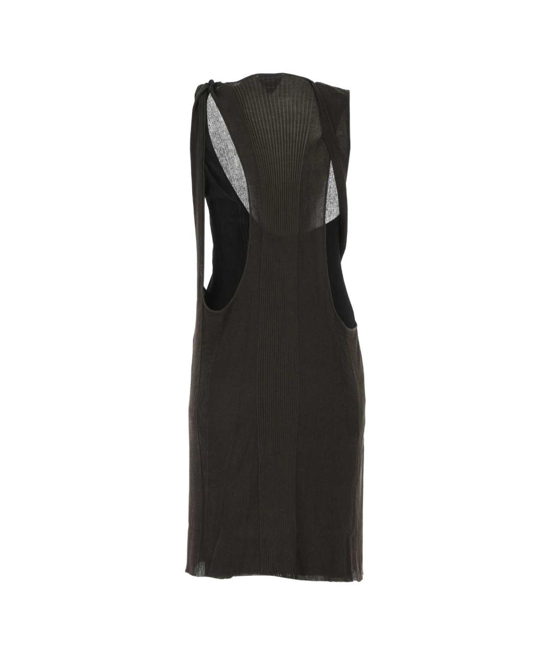 BOTTEGA VENETA Черное хлопковое повседневное платье, фото 2