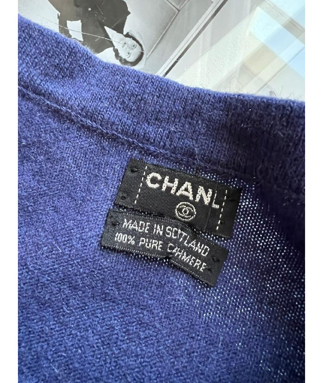 CHANEL Синяя хлопковая майка, фото 7