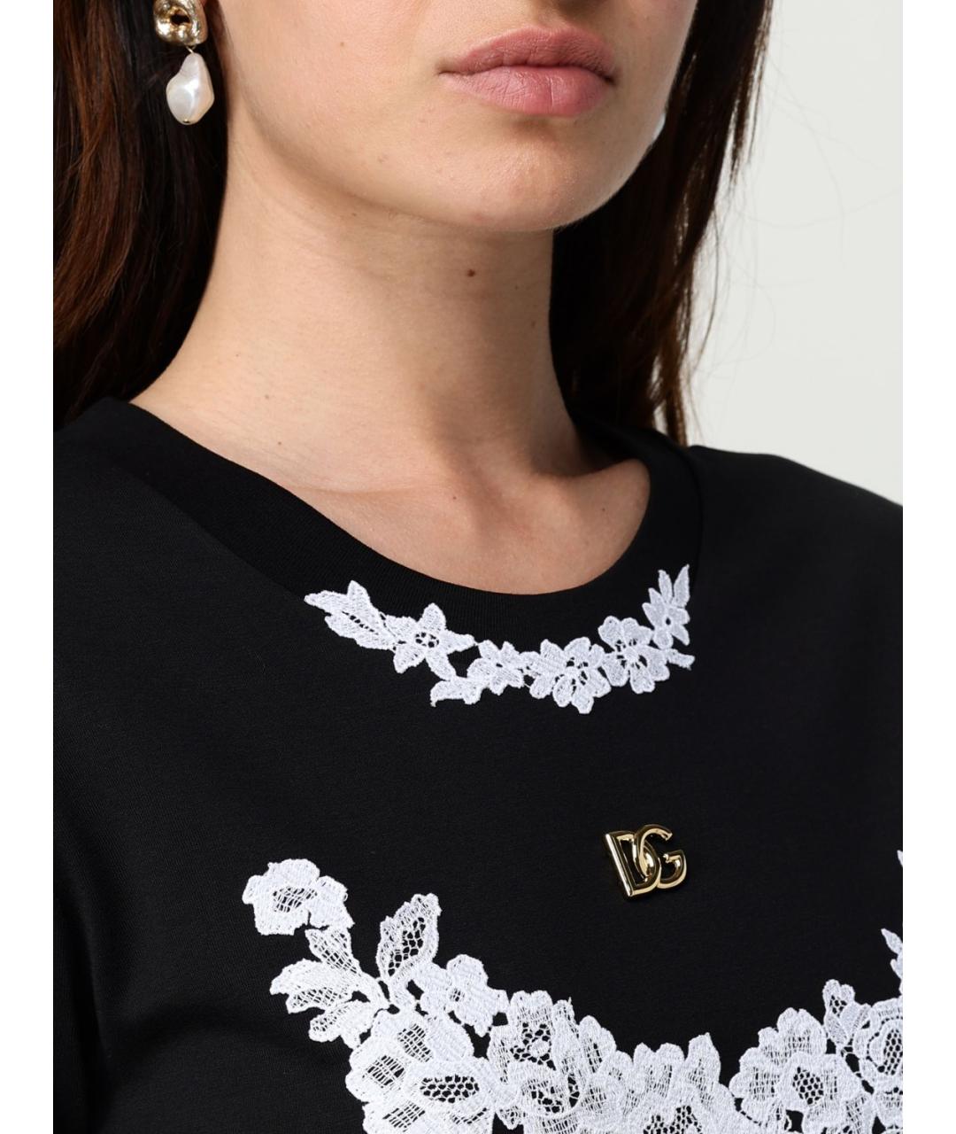 DOLCE&GABBANA Черная футболка, фото 6