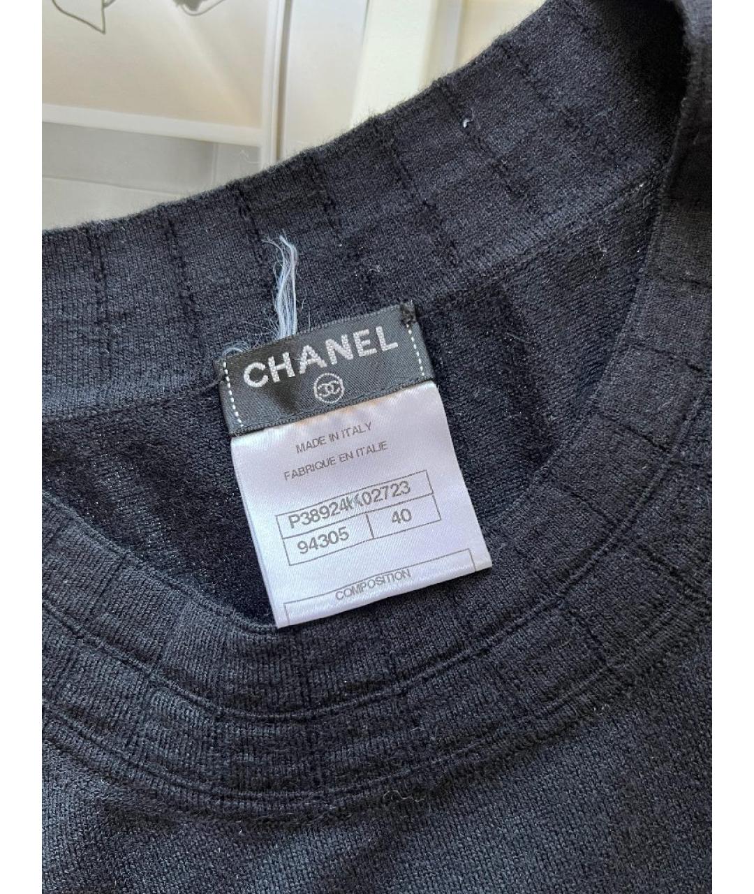 CHANEL Черная кашемировая майка, фото 7