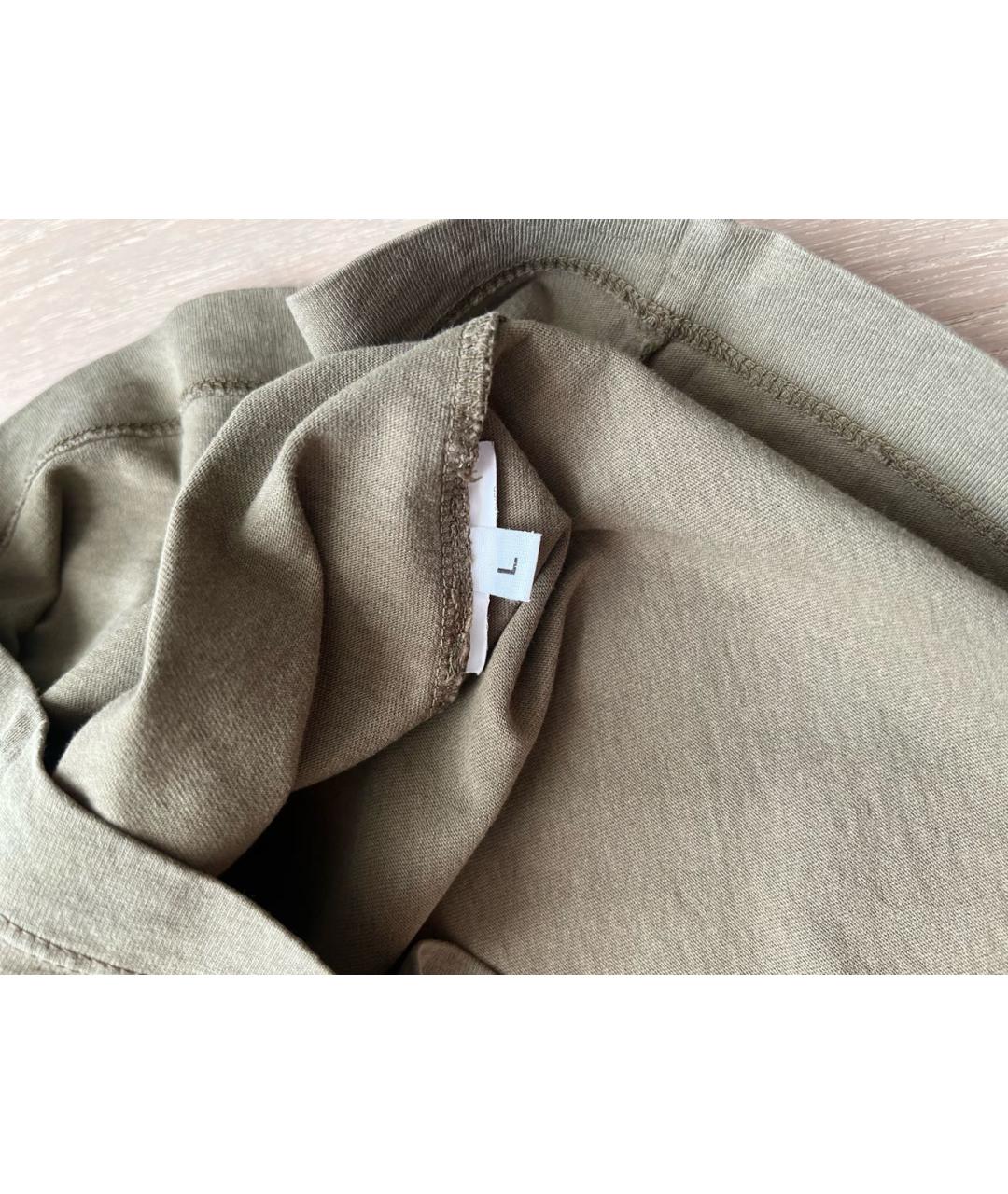 STONE ISLAND Хаки хлопковая футболка, фото 5