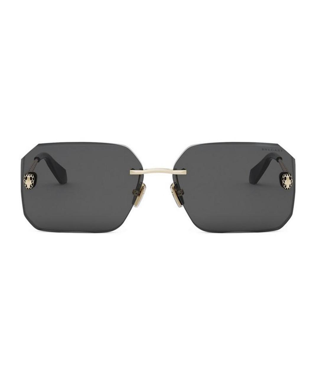 BVLGARI Серые металлические солнцезащитные очки, фото 3