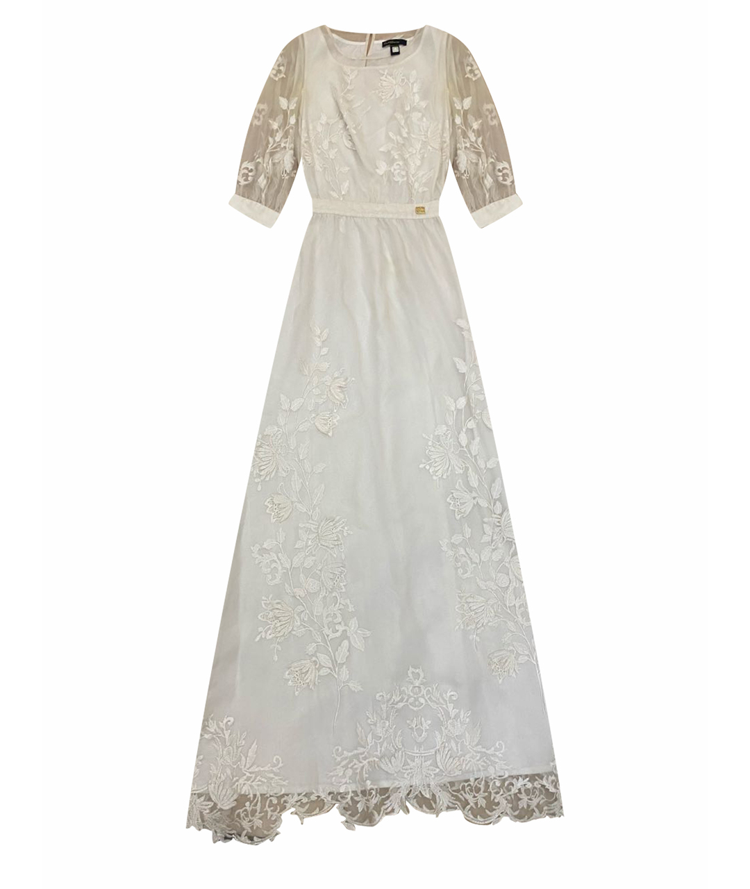 CAVALLI CLASS Белое вискозное вечернее платье, фото 1