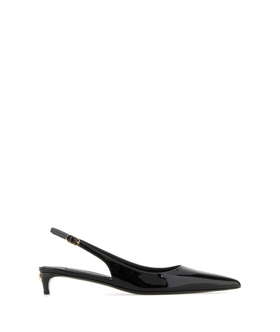 DOLCE&GABBANA Черные кожаные туфли, фото 1