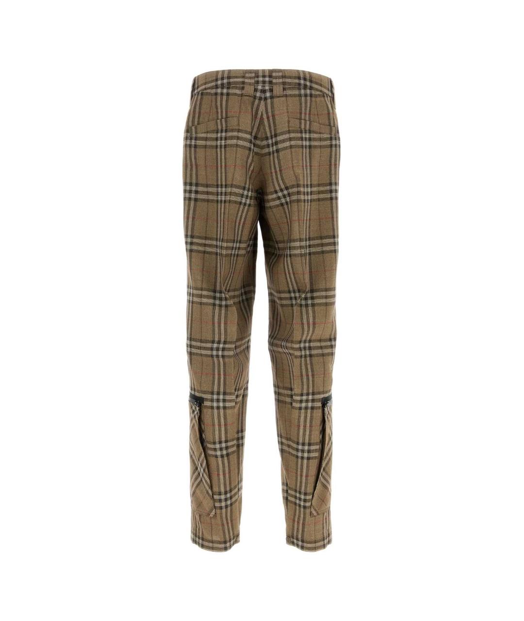 BURBERRY Мульти вискозные повседневные брюки, фото 2