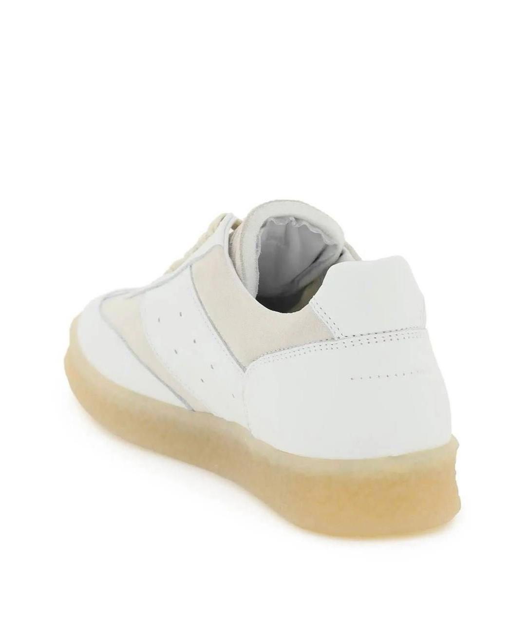MM6 MAISON MARGIELA Белые кожаные кеды, фото 3
