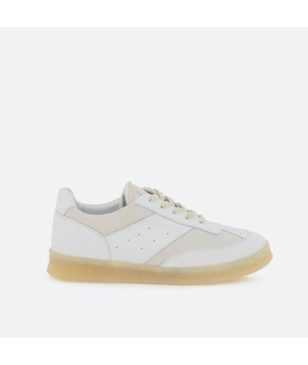 MM6 MAISON MARGIELA Белые кожаные кеды, фото 7