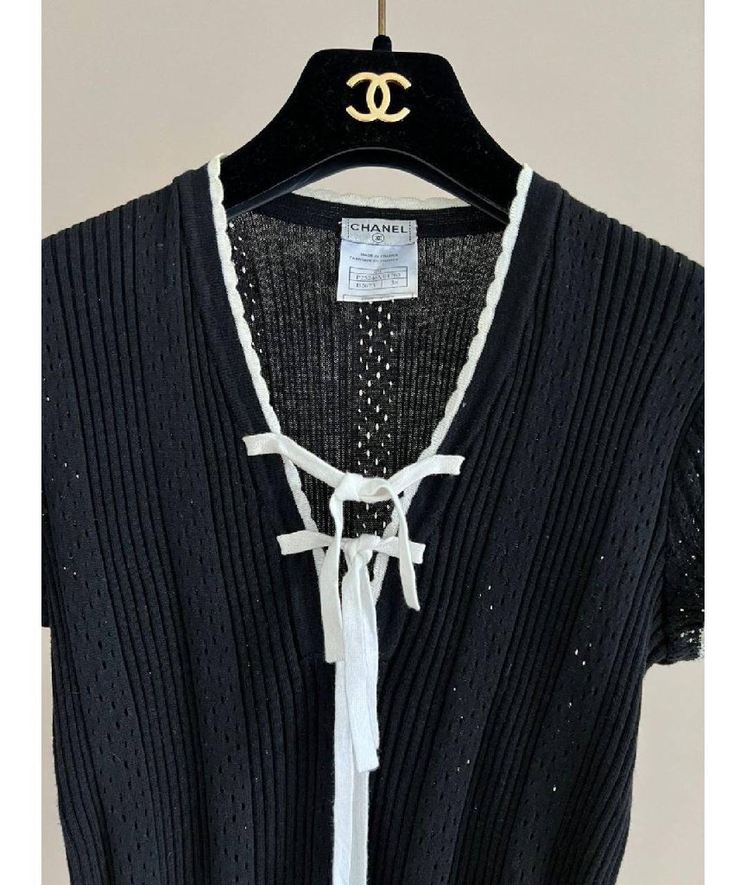 CHANEL Черная хлопковая футболка, фото 3