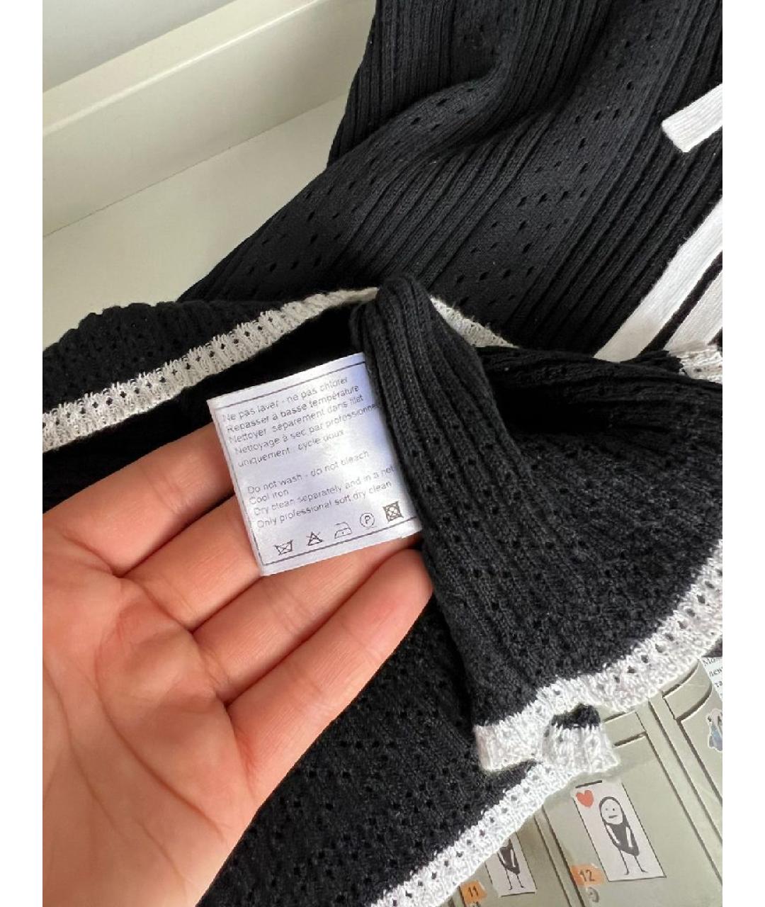 CHANEL Черная хлопковая футболка, фото 9