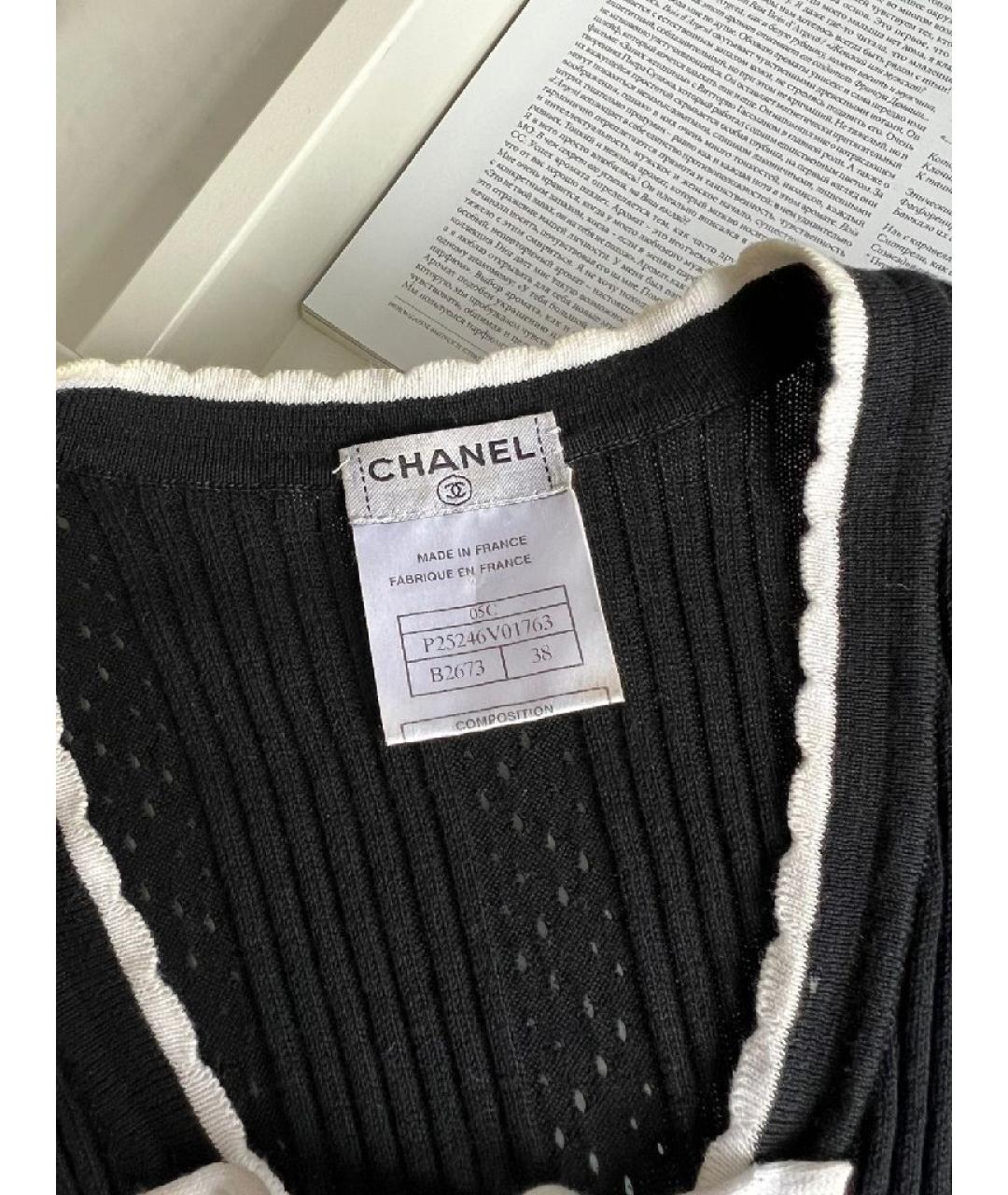 CHANEL Черная хлопковая футболка, фото 7