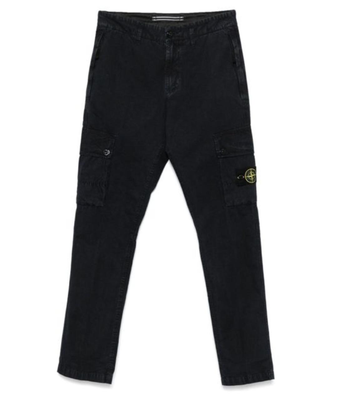 STONE ISLAND Темно-синие повседневные брюки, фото 1