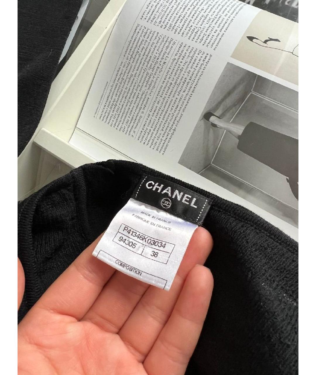 CHANEL Черный полиамидовый кардиган, фото 8
