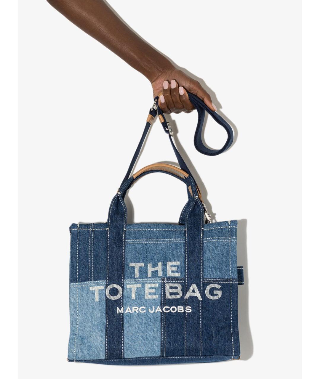 MARC JACOBS Синяя хлопковая сумка тоут, фото 4