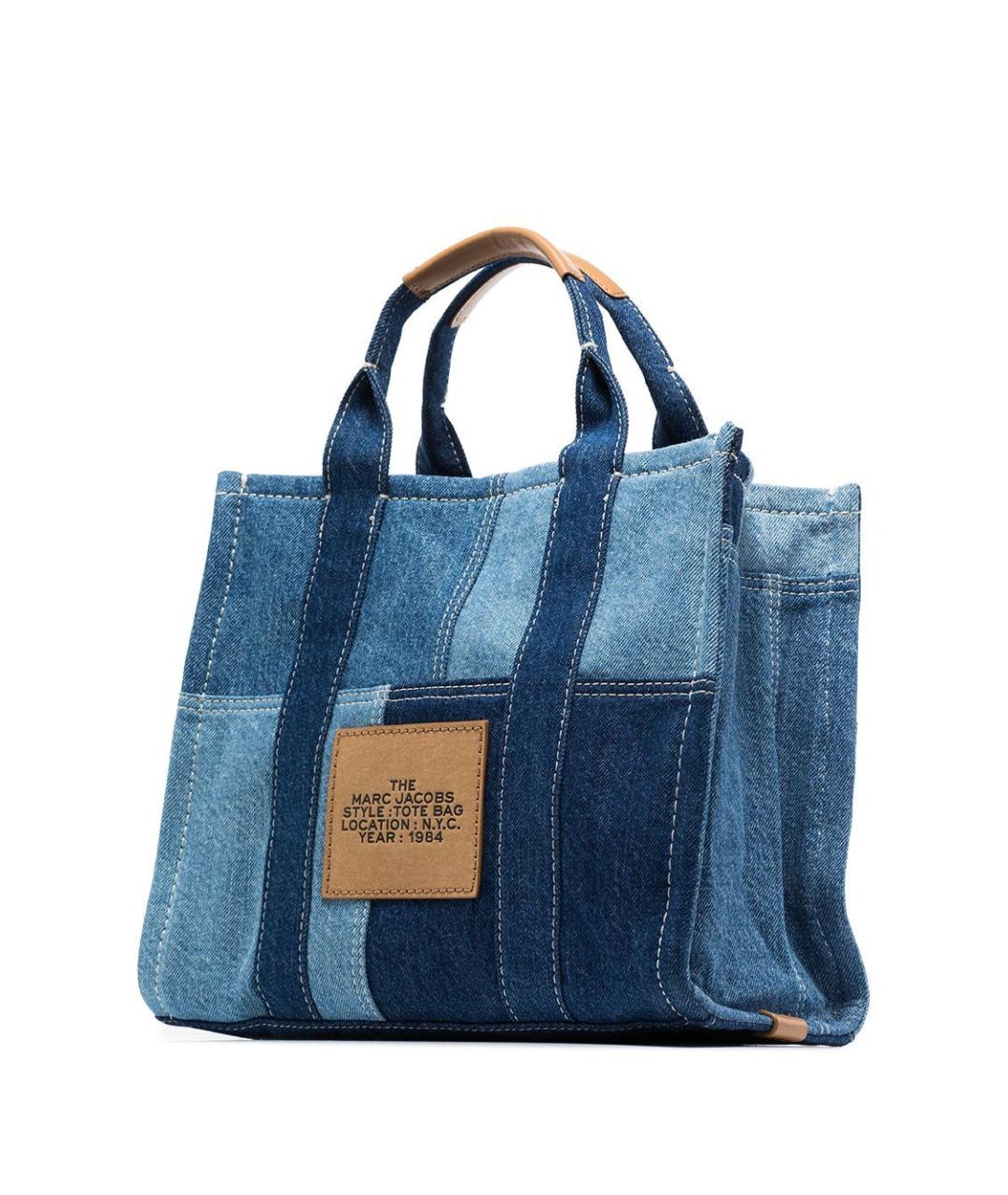 MARC JACOBS Синяя хлопковая сумка тоут, фото 3