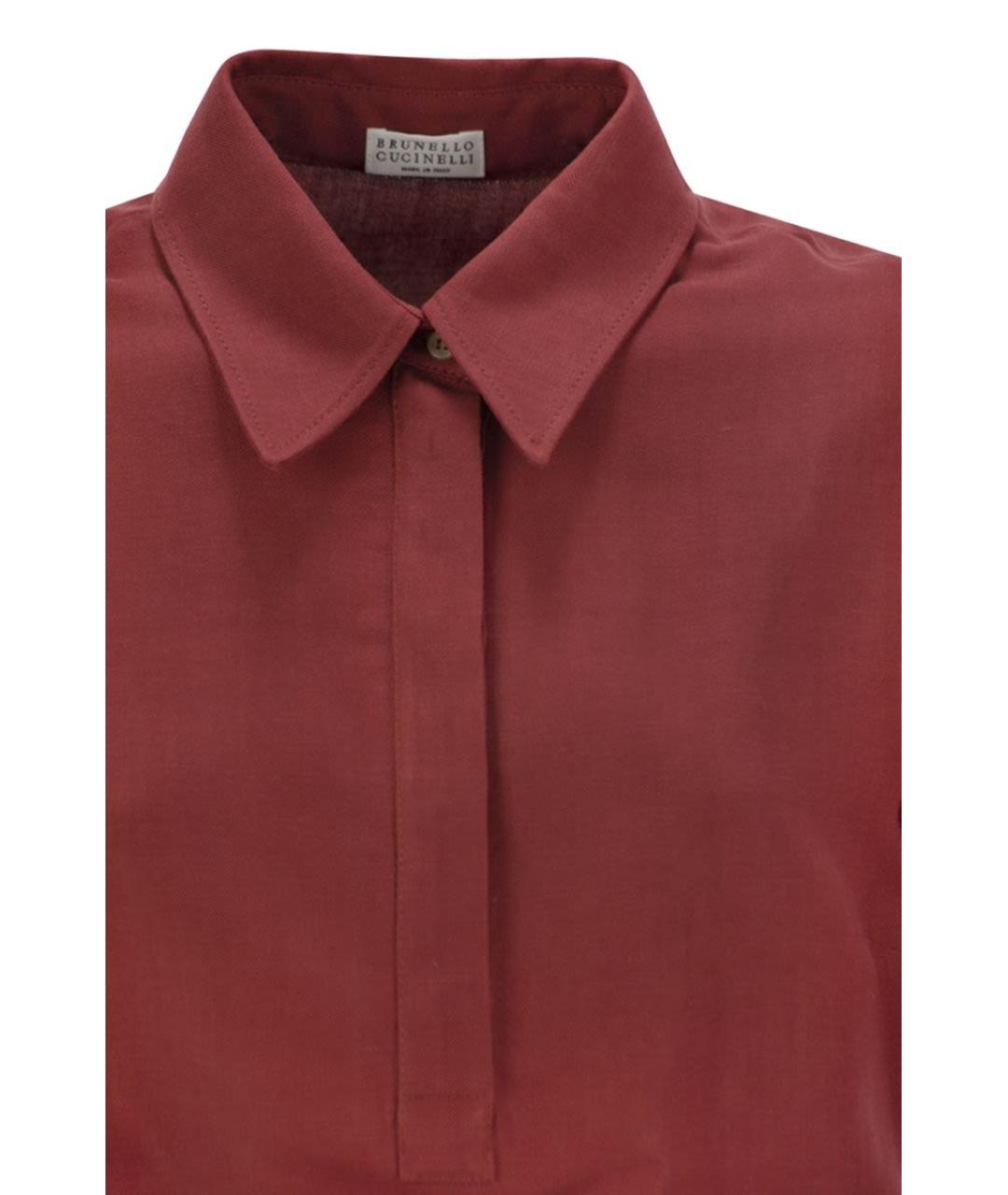 BRUNELLO CUCINELLI Красное вискозное повседневное платье, фото 4