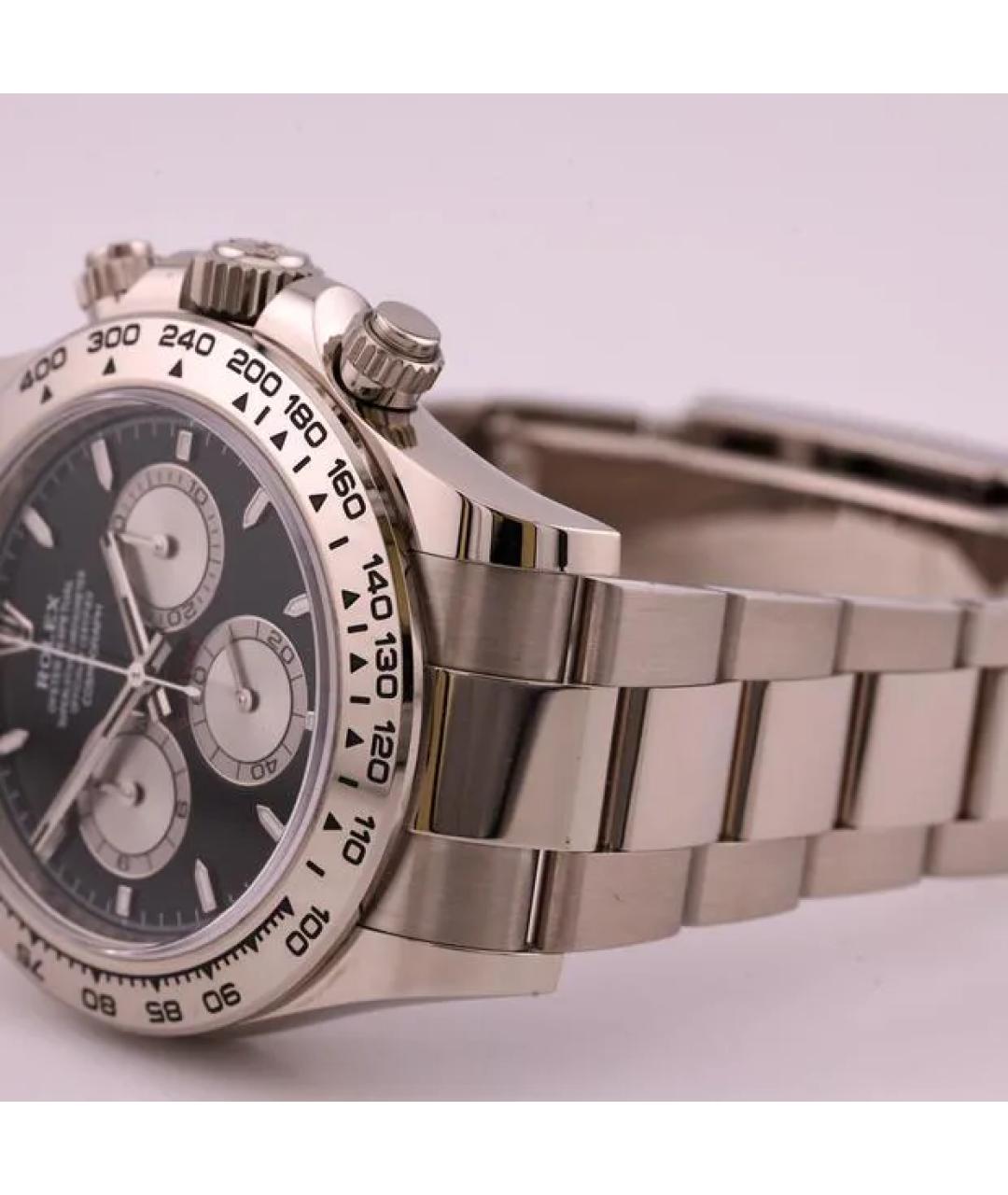 ROLEX Черные часы из белого золота, фото 4