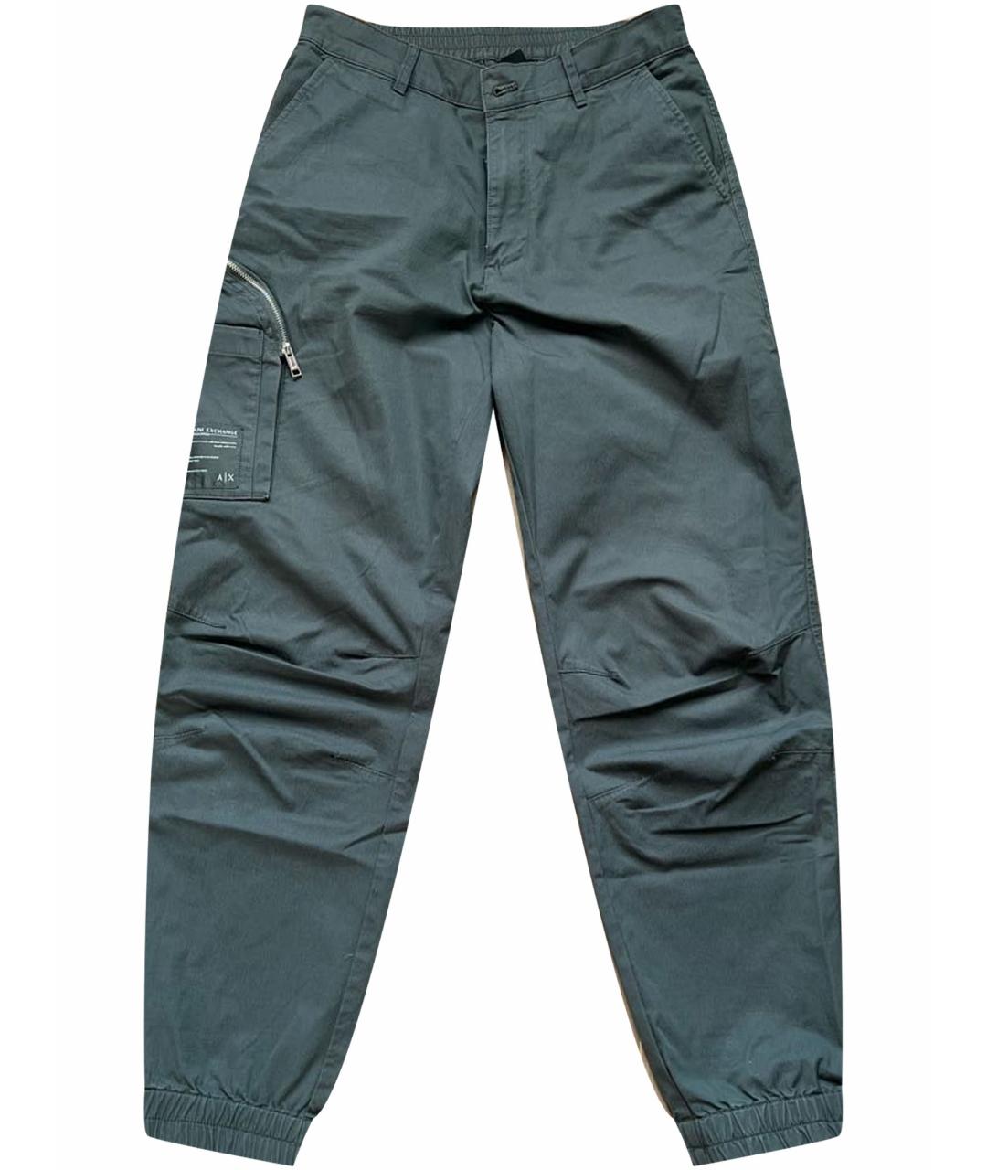 ARMANI EXCHANGE Хаки хлопковые повседневные брюки, фото 1