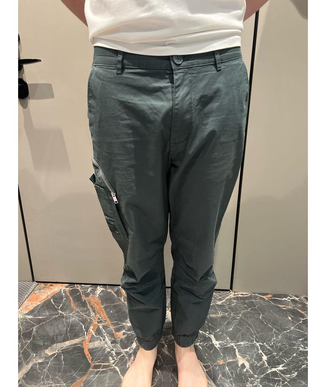 ARMANI EXCHANGE Хаки хлопковые повседневные брюки, фото 2
