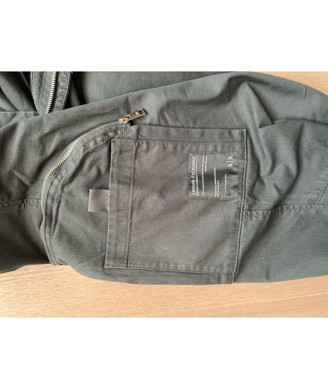 ARMANI EXCHANGE Хаки хлопковые повседневные брюки, фото 5
