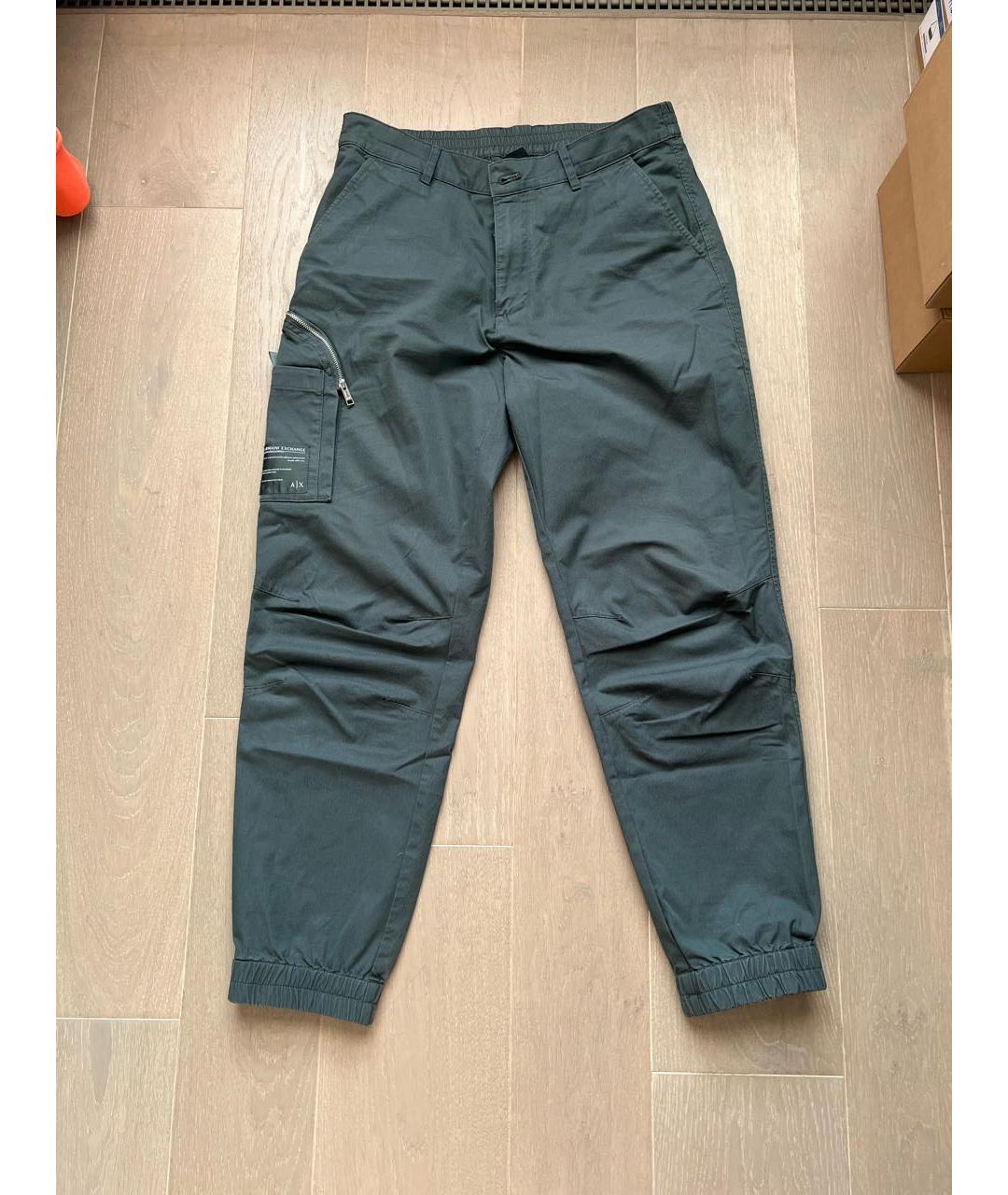 ARMANI EXCHANGE Хаки хлопковые повседневные брюки, фото 8