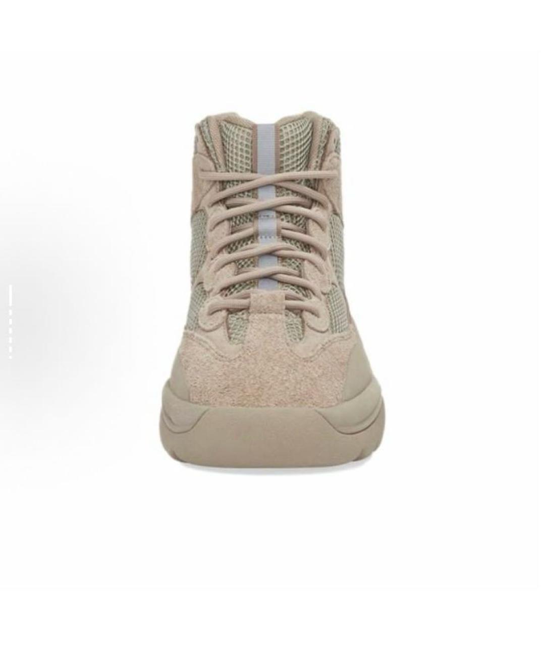 ADIDAS YEEZY Бежевые замшевые кроссовки, фото 4