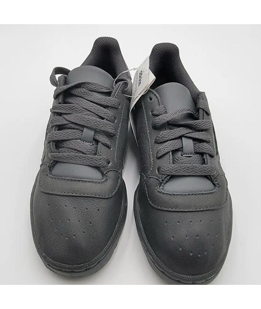 ADIDAS YEEZY Черные кожаные кроссовки, фото 2