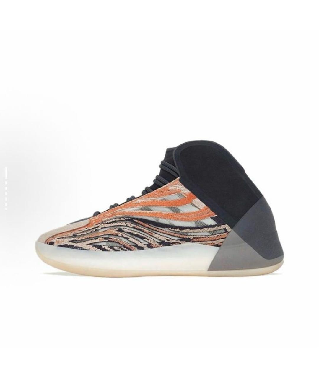 ADIDAS YEEZY Оранжевое текстильные кроссовки, фото 3