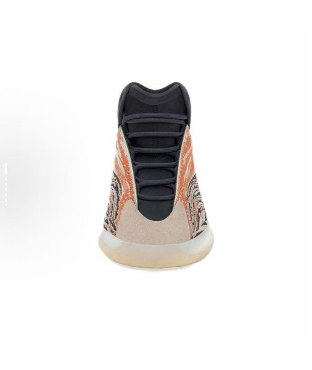 ADIDAS YEEZY Оранжевое текстильные кроссовки, фото 4