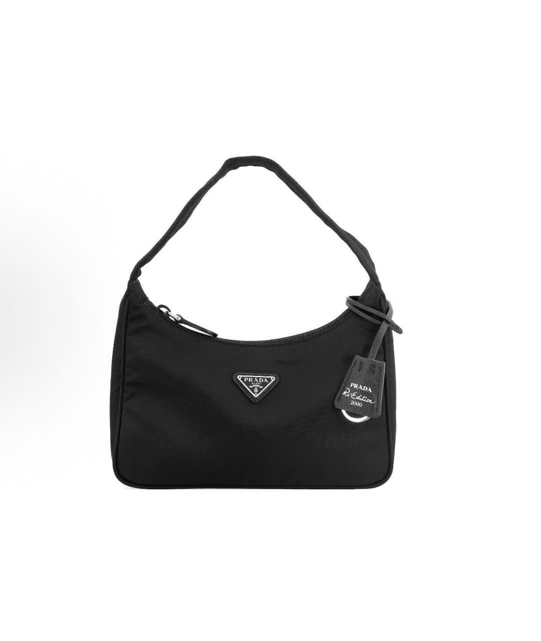 PRADA Черная синтетическая сумка с короткими ручками, фото 3