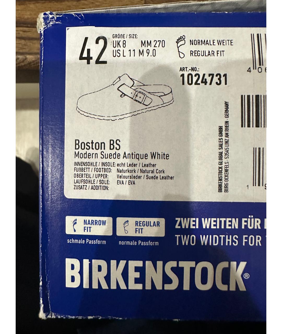 BIRKENSTOCK Серые кожаные сабо, фото 6