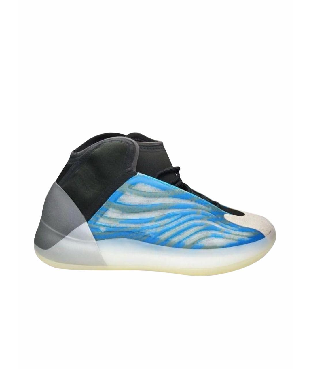 ADIDAS YEEZY Синие текстильные кроссовки, фото 1