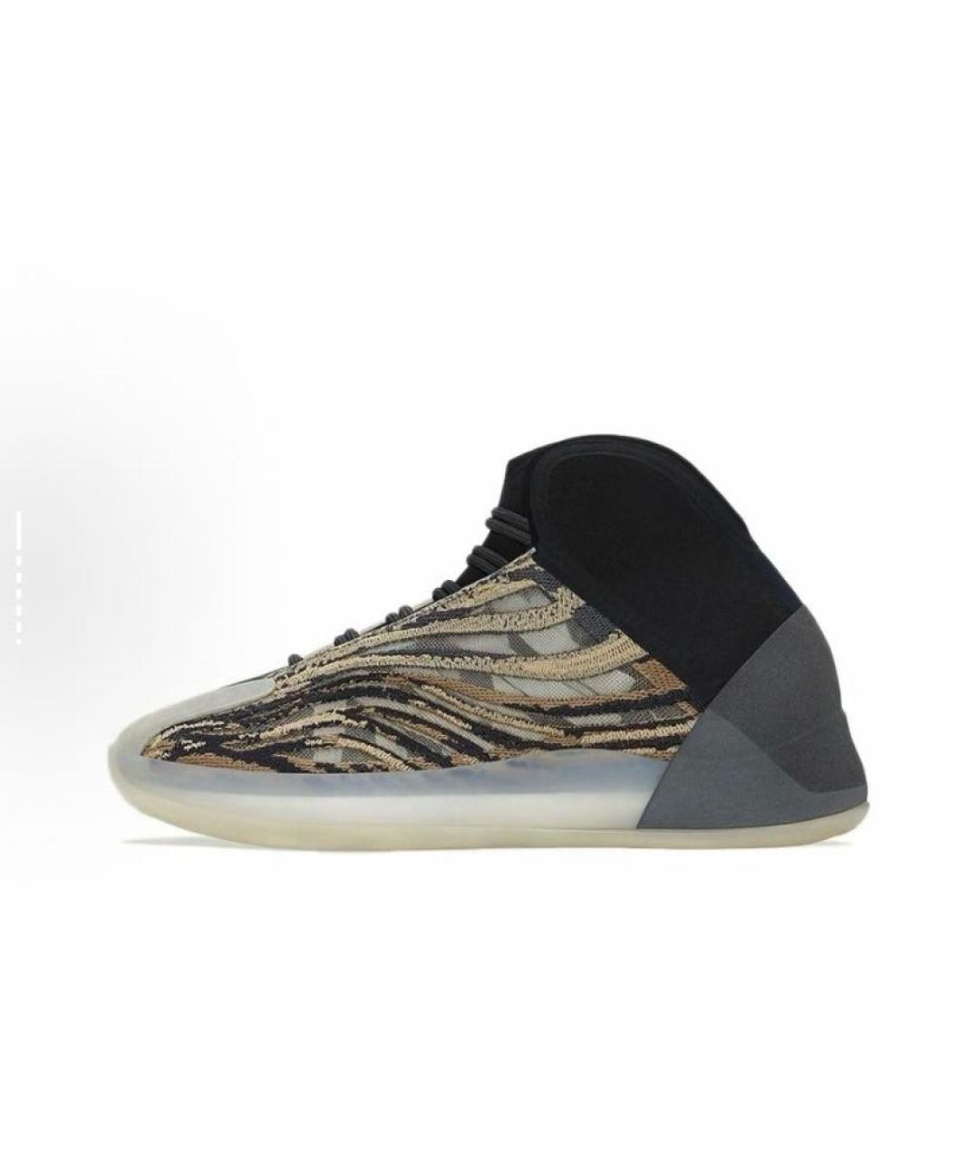 ADIDAS YEEZY Коричневые текстильные кроссовки, фото 3