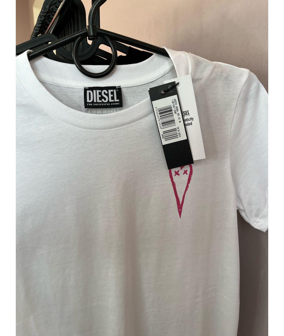 DIESEL Белая хлопковая футболка, фото 7