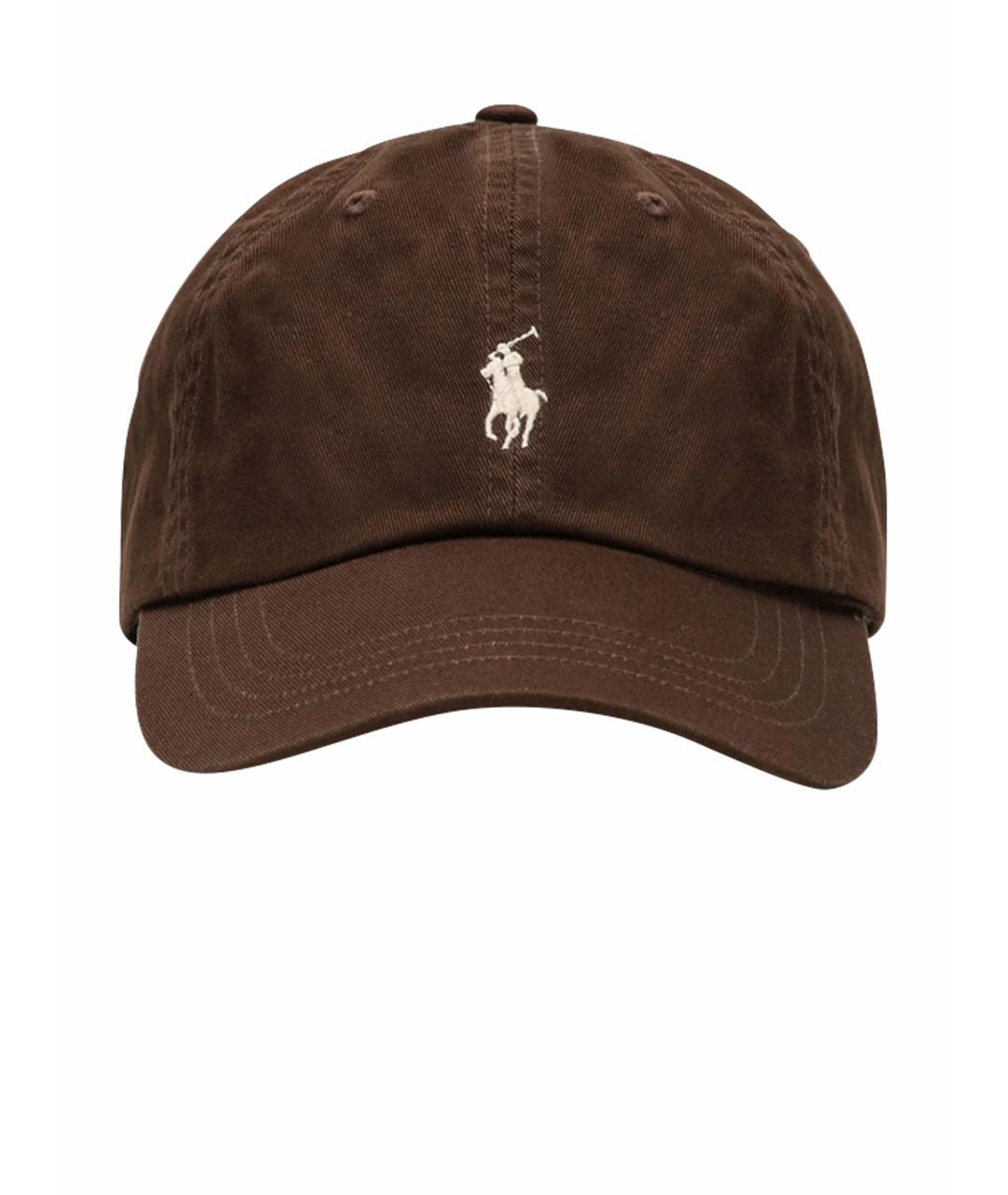 POLO RALPH LAUREN Коричневая хлопковая кепка, фото 1