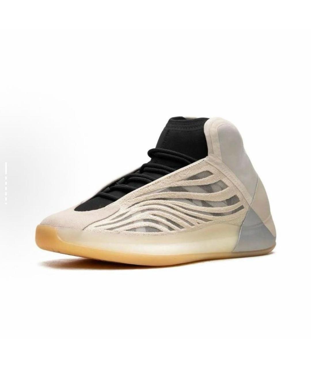 ADIDAS YEEZY Бежевые текстильные кроссовки, фото 4