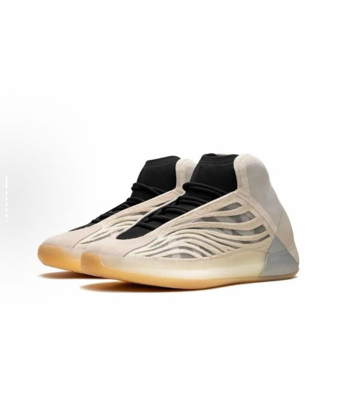 ADIDAS YEEZY Бежевые текстильные кроссовки, фото 5