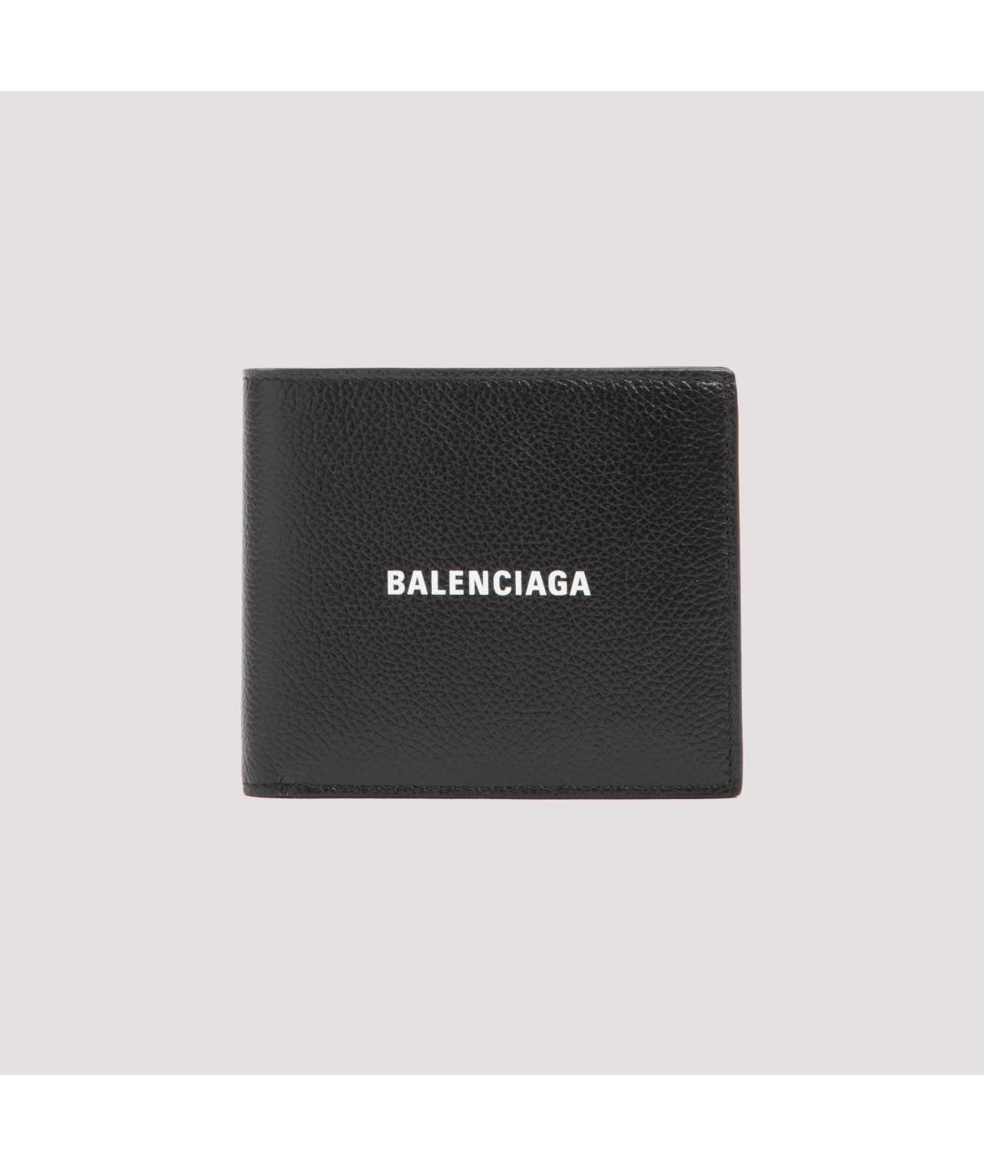 BALENCIAGA Черный кожаный кошелек, фото 3