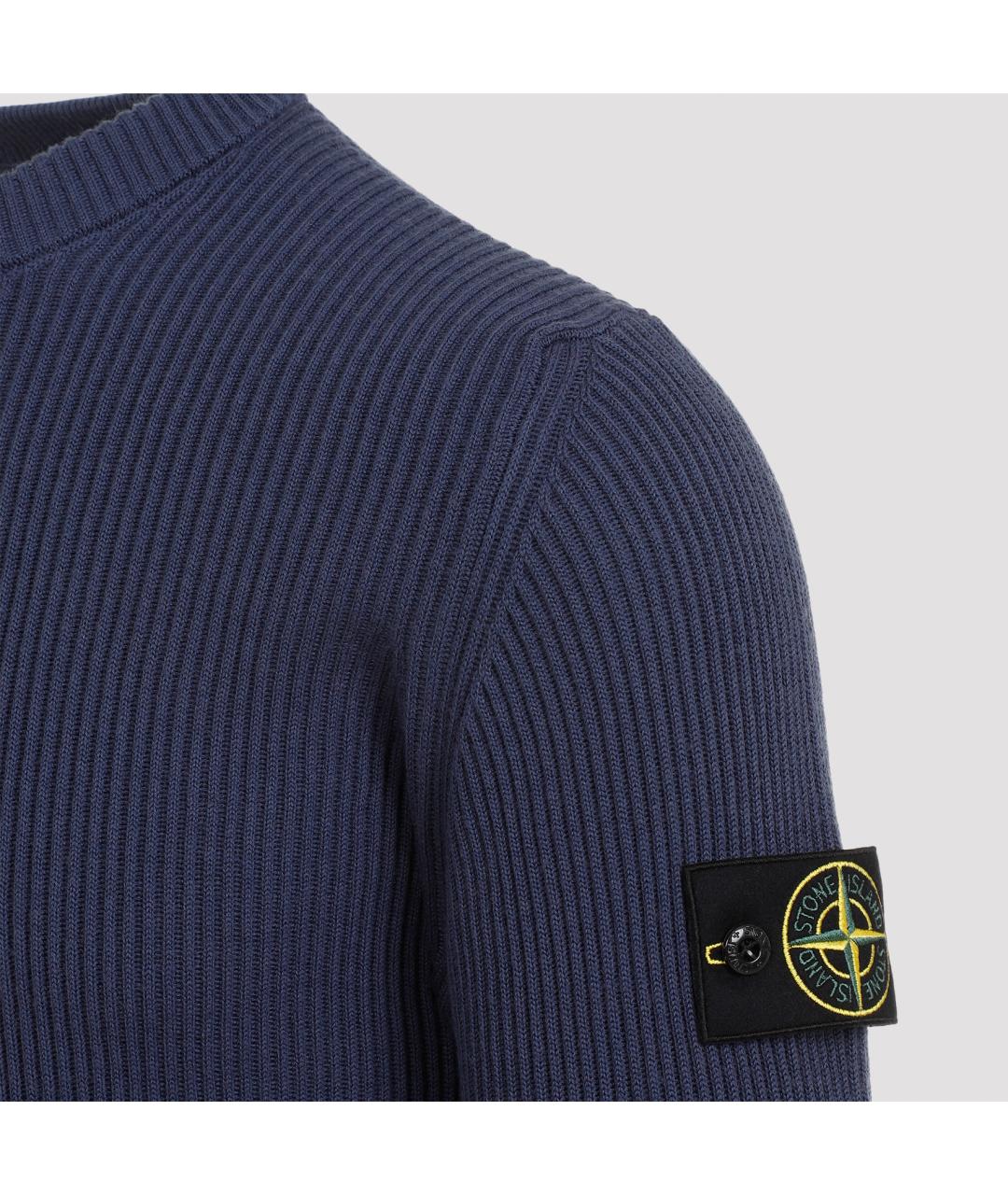 STONE ISLAND Синий шерстяной джемпер / свитер, фото 5