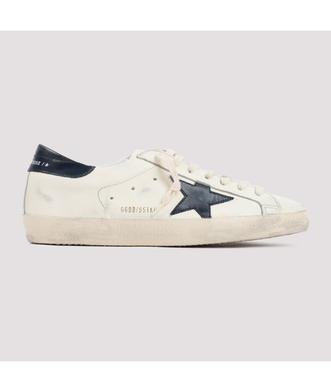 GOLDEN GOOSE DELUXE BRAND Бежевые кожаные низкие кроссовки / кеды, фото 3