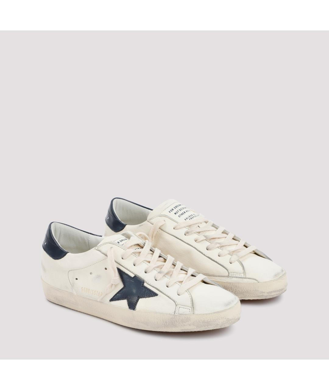 GOLDEN GOOSE DELUXE BRAND Бежевые кожаные низкие кроссовки / кеды, фото 5