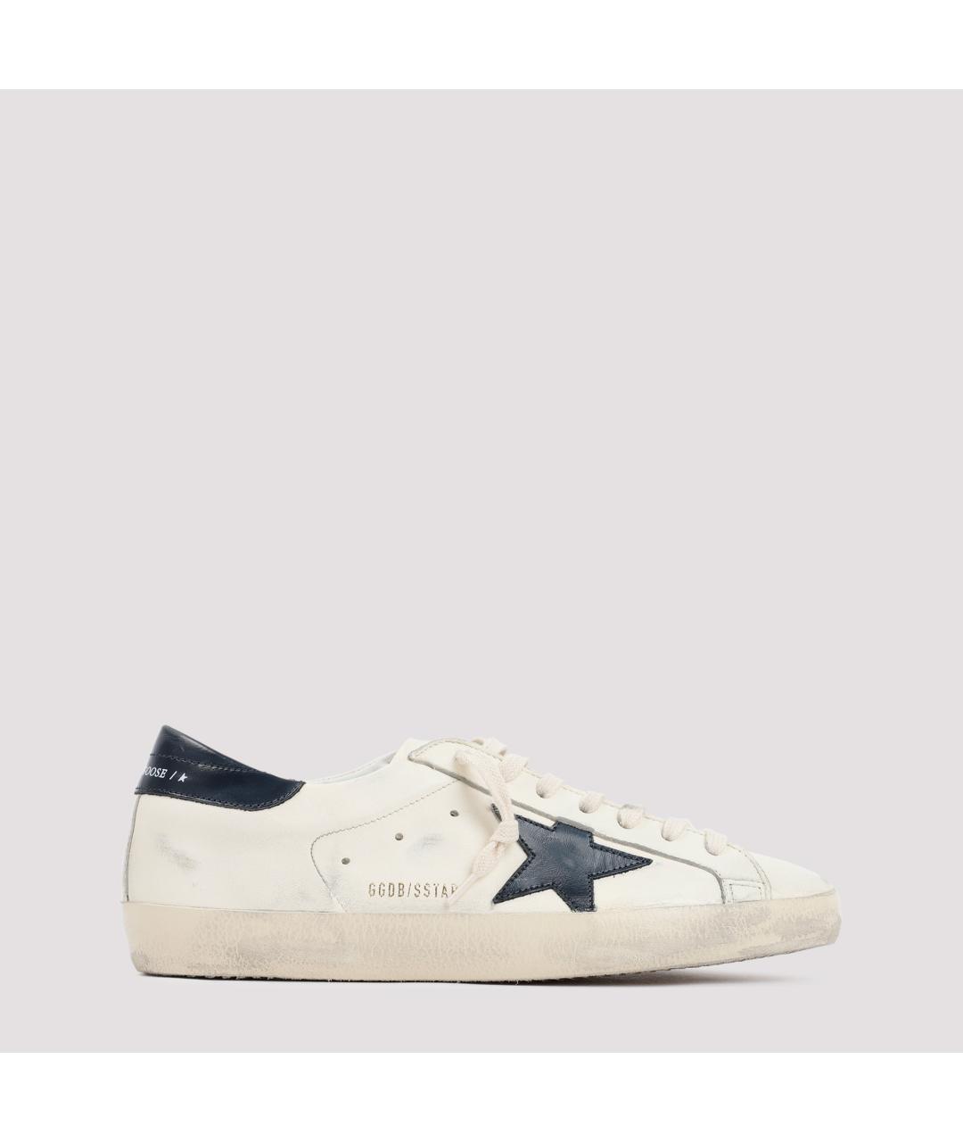GOLDEN GOOSE DELUXE BRAND Бежевые кожаные низкие кроссовки / кеды, фото 2