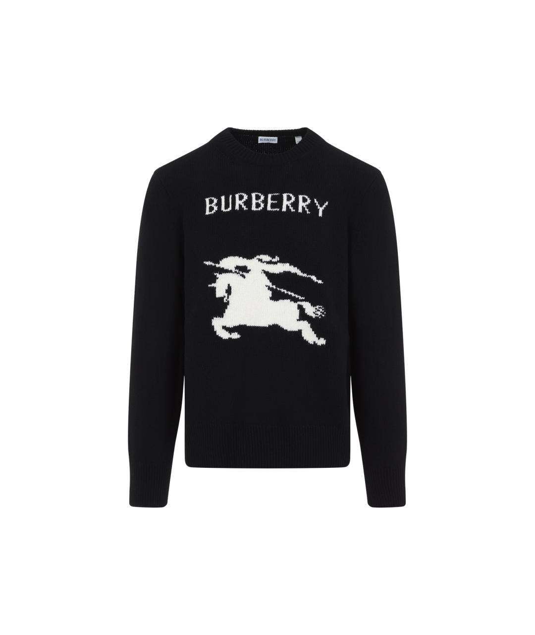 BURBERRY Черный шерстяной джемпер / свитер, фото 1