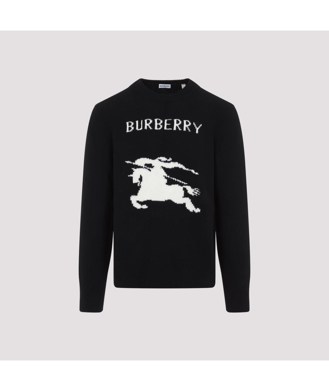 BURBERRY Черный шерстяной джемпер / свитер, фото 3